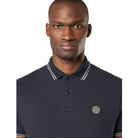 Stone Island Patch Tipped Polo Shirt - V0020 Navy Blue - Escape Menswear