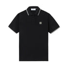 Stone Island Patch Tipped Polo Shirt - V0029 Black - Escape Menswear