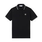 Stone Island Patch Tipped Polo Shirt - V0029 Black - Escape Menswear