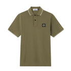 Stone Island Patch Tipped Polo Shirt - V005G Military Green - Escape Menswear
