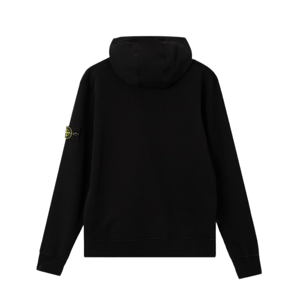 Stone Island Pouch Pocket Fleece Hoodie - 029 Black - Escape Menswear