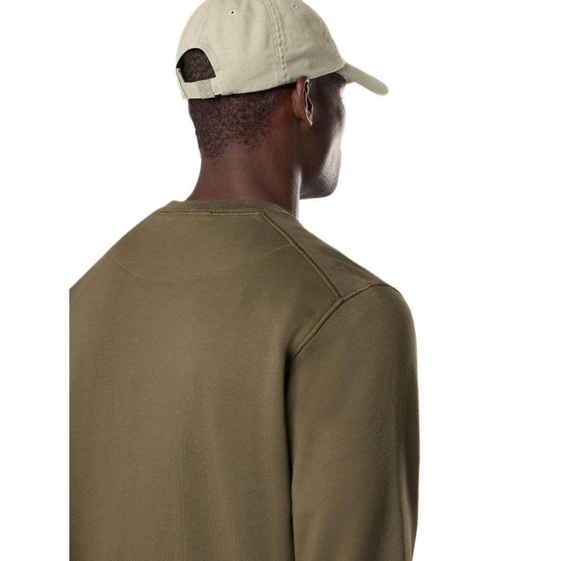 Stone Island Raglan Sleeve Fleece Sweatshirt - 05G Military Green - Escape Menswear