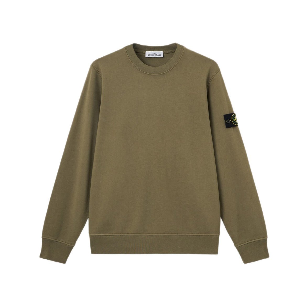 Stone Island Raglan Sleeve Fleece Sweatshirt - 05G Military Green - Escape Menswear