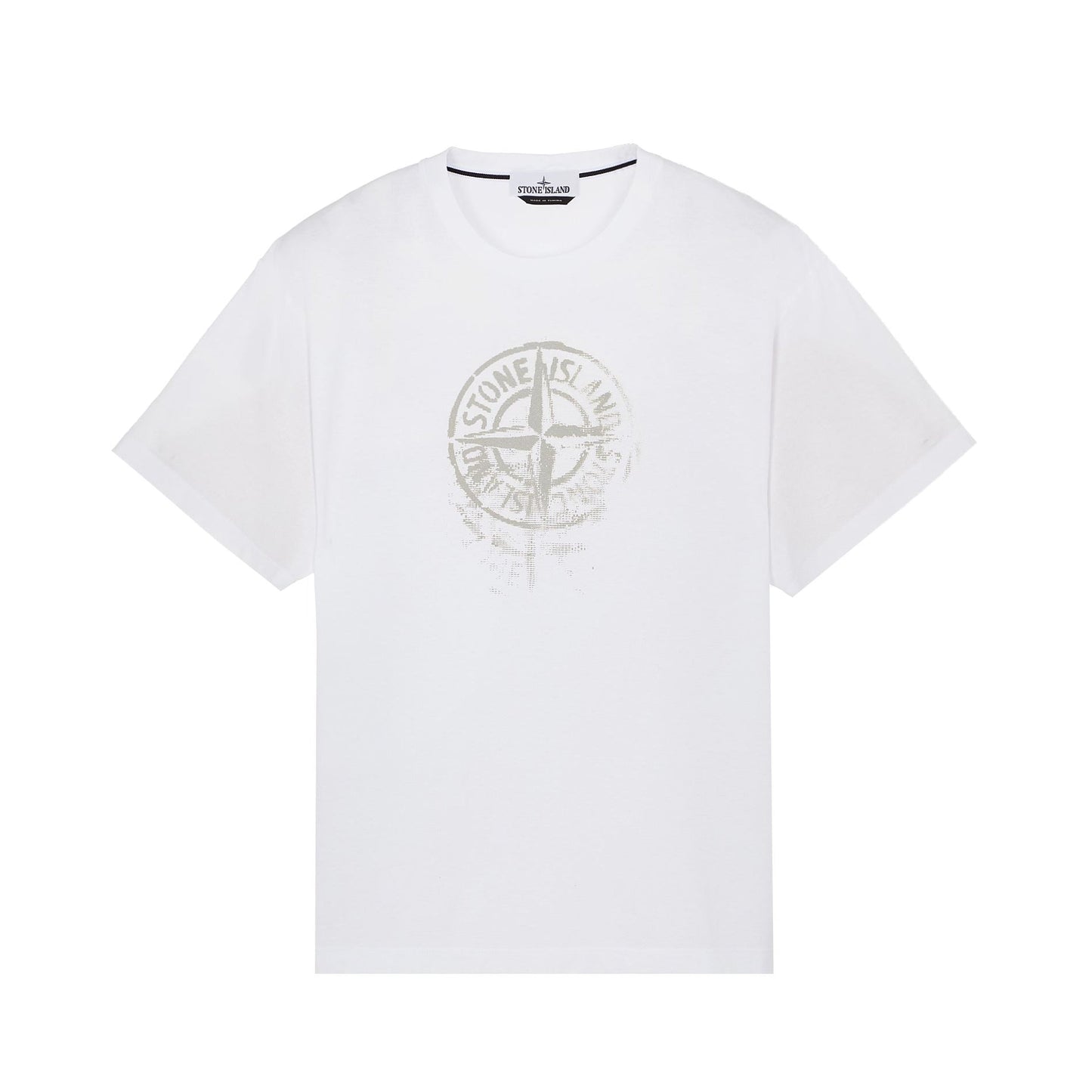 Stone Island Reflective One T-Shirt - V0001 White - Escape Menswear