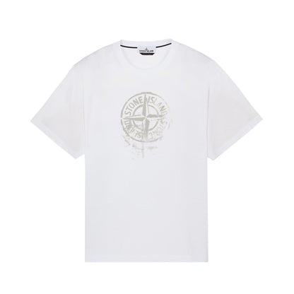 Stone Island Reflective One T-Shirt - V0001 White - Escape Menswear