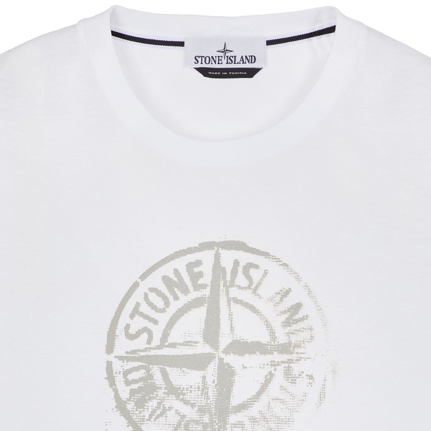 Stone Island Reflective One T-Shirt - V0001 White - Escape Menswear