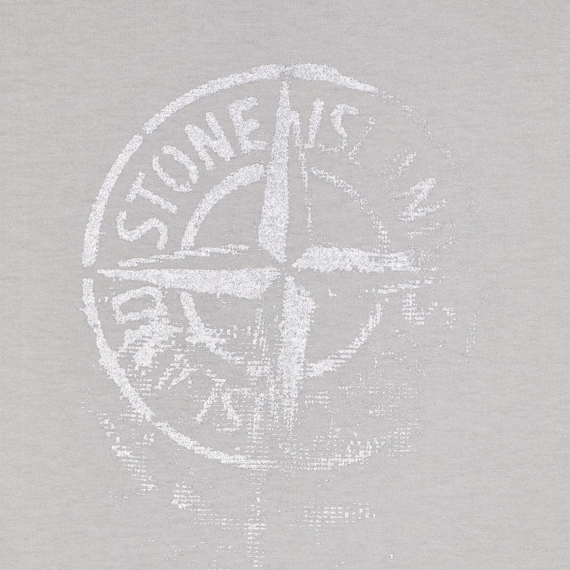 Stone Island Reflective One T-Shirt - V0064 Dust Grey - Escape Menswear