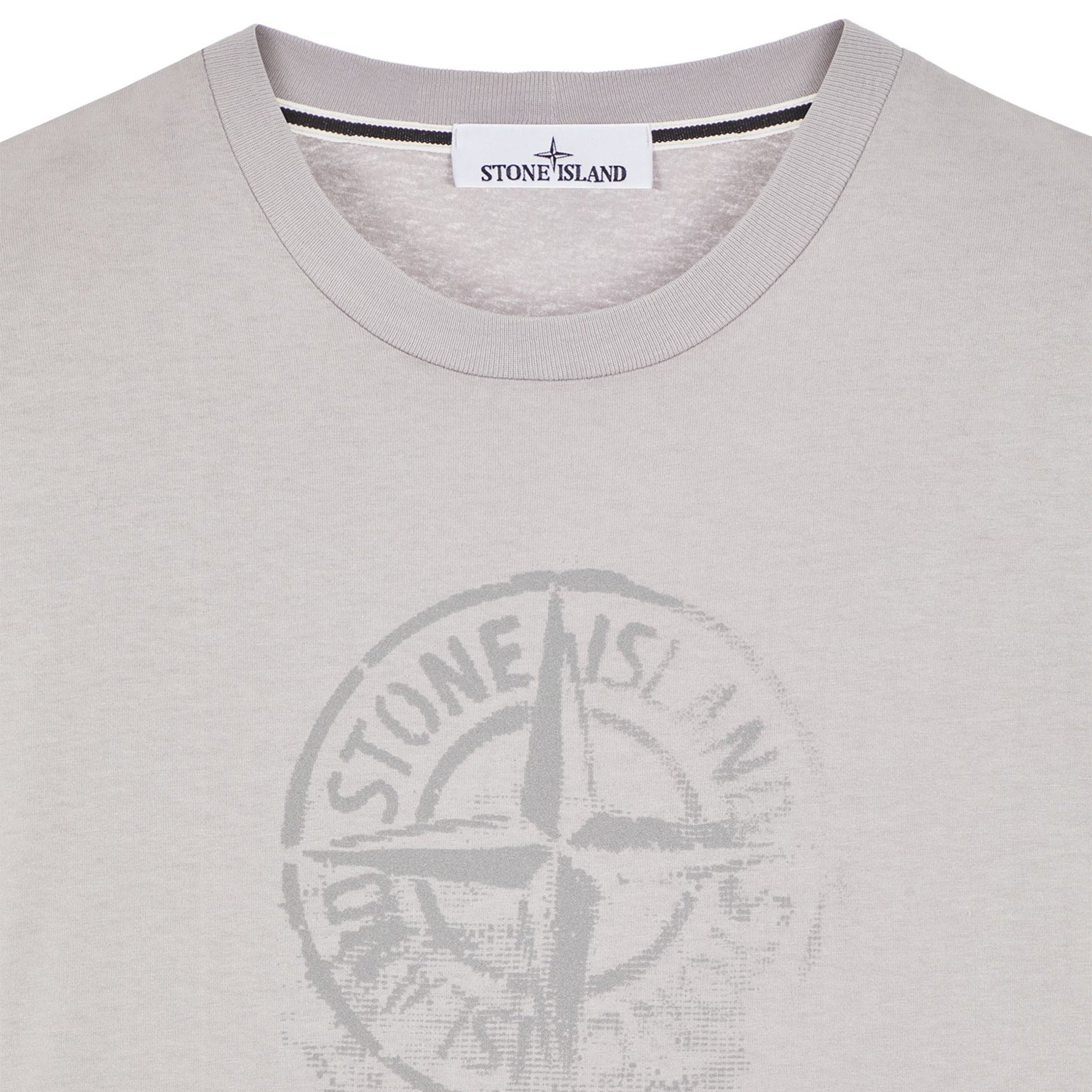 Stone Island Reflective One T-Shirt - V0064 Dust Grey - Escape Menswear