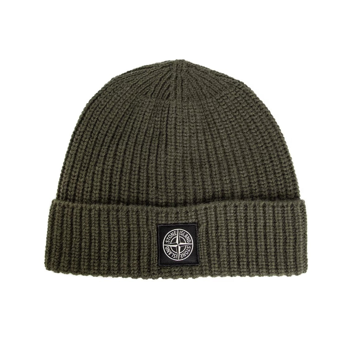 Stone Island Ribbed Junior Beanie - 54 Green - Escape Menswear