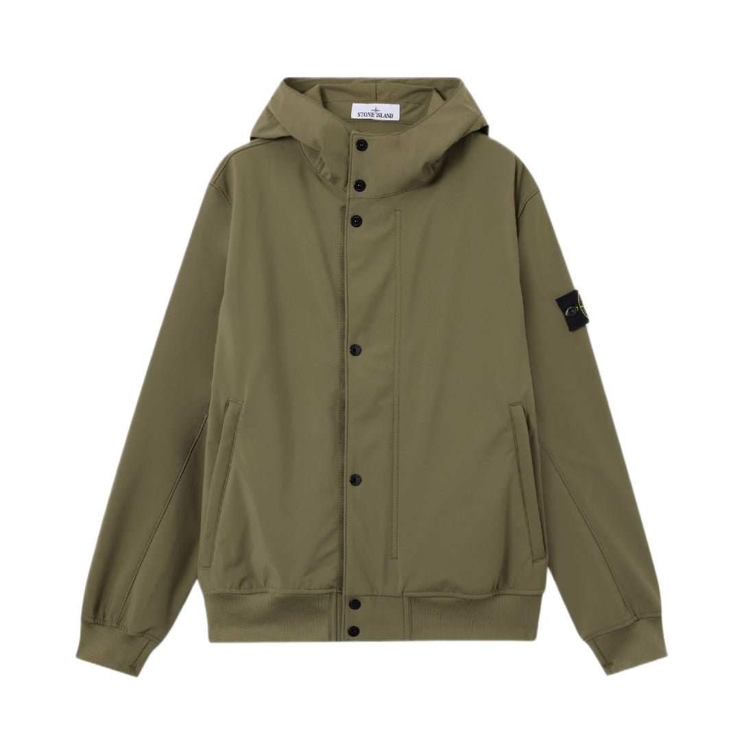 Stone Island Soft Shell - R E.Dye® Polyester Jacket - V005G Military Green - Escape Menswear