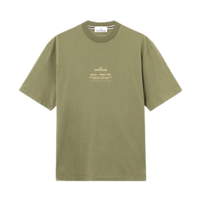 Stone Island Stone Print T-Shirt - 05G Military Green - Escape Menswear