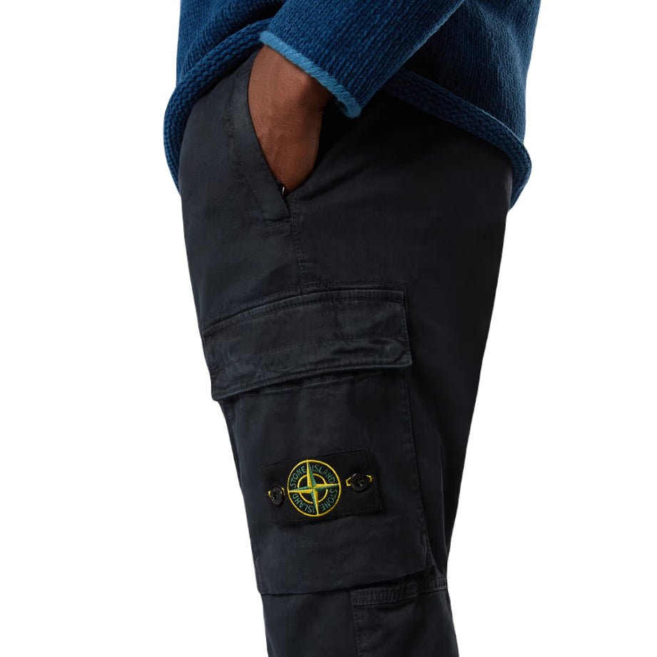 Stone Island Stretch Broken Twill Cargo - Navy - Escape Menswear