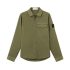 Stone Island Stretch Cotton Overshirt - V005G Military Green - Escape Menswear