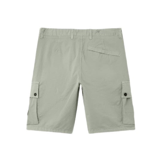 Stone Island Stretch Cotton Twill Cargo Shorts - 055 Sage Green - Escape Menswear