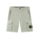 Stone Island Stretch Cotton Twill Cargo Shorts - 055 Sage Green - Escape Menswear