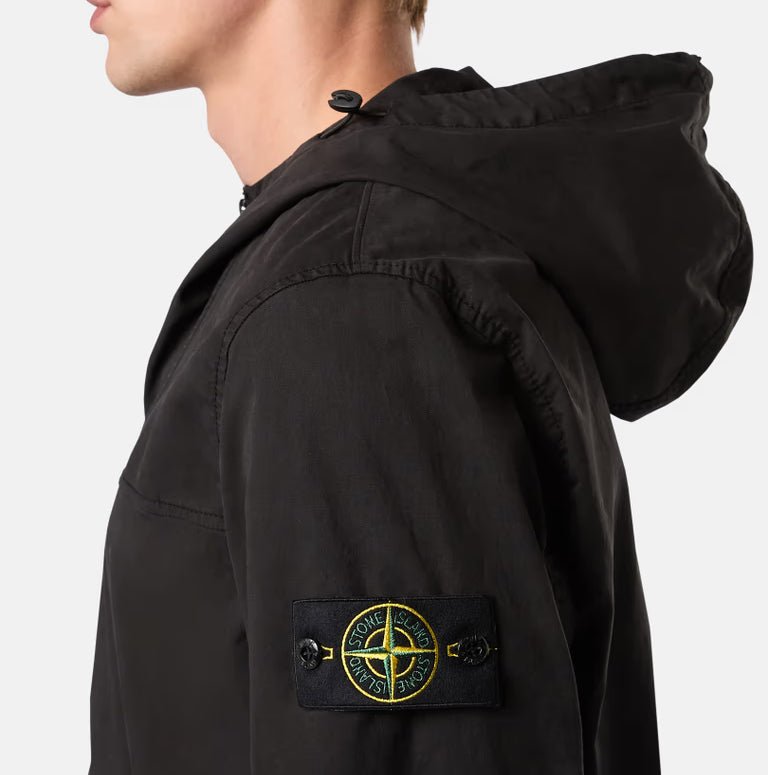 Stone Island Supima Cotton Twill Jacket - Black - Escape Menswear