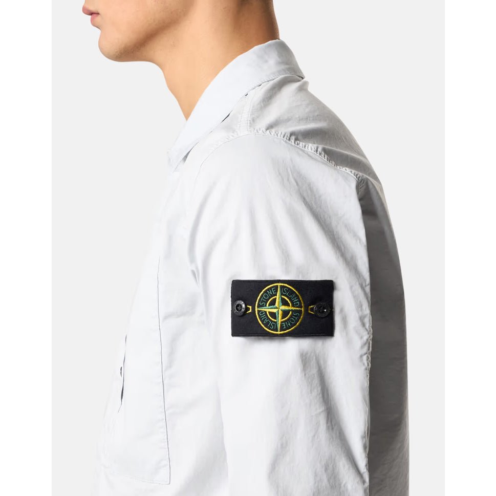 Stone Island Supima® Cotton Twill Stretch - TC Overshirt - V0041 Sky Blue - Escape Menswear