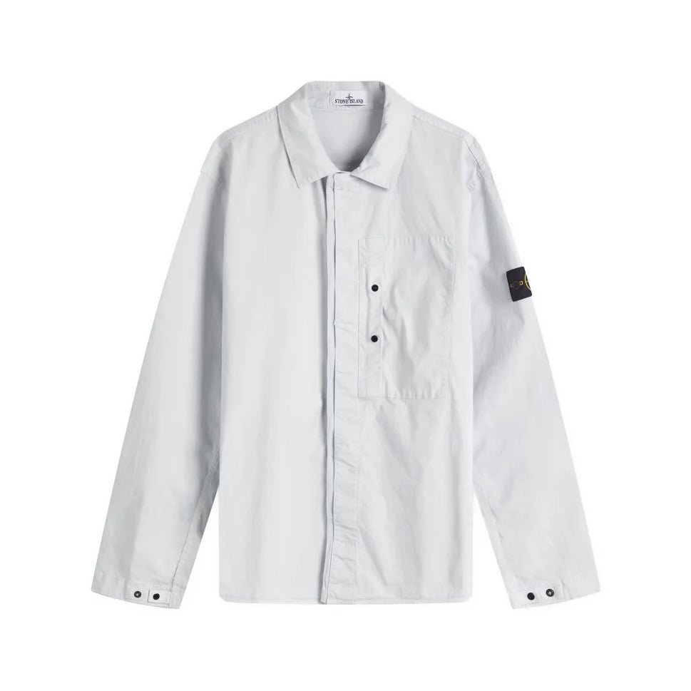 Stone Island Supima® Cotton Twill Stretch - TC Overshirt - V0041 Sky Blue - Escape Menswear