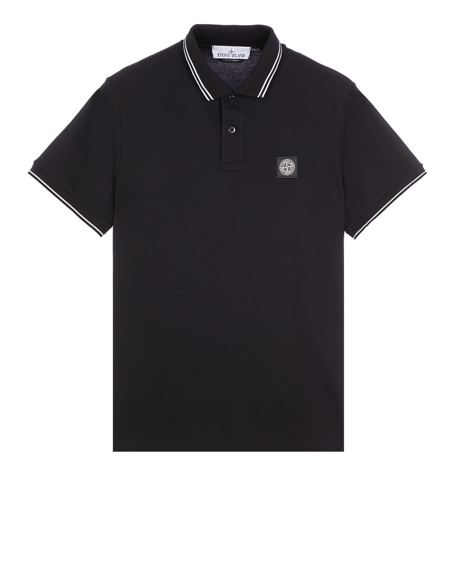 Stone Island Tipped Polo - Black - Escape Menswear