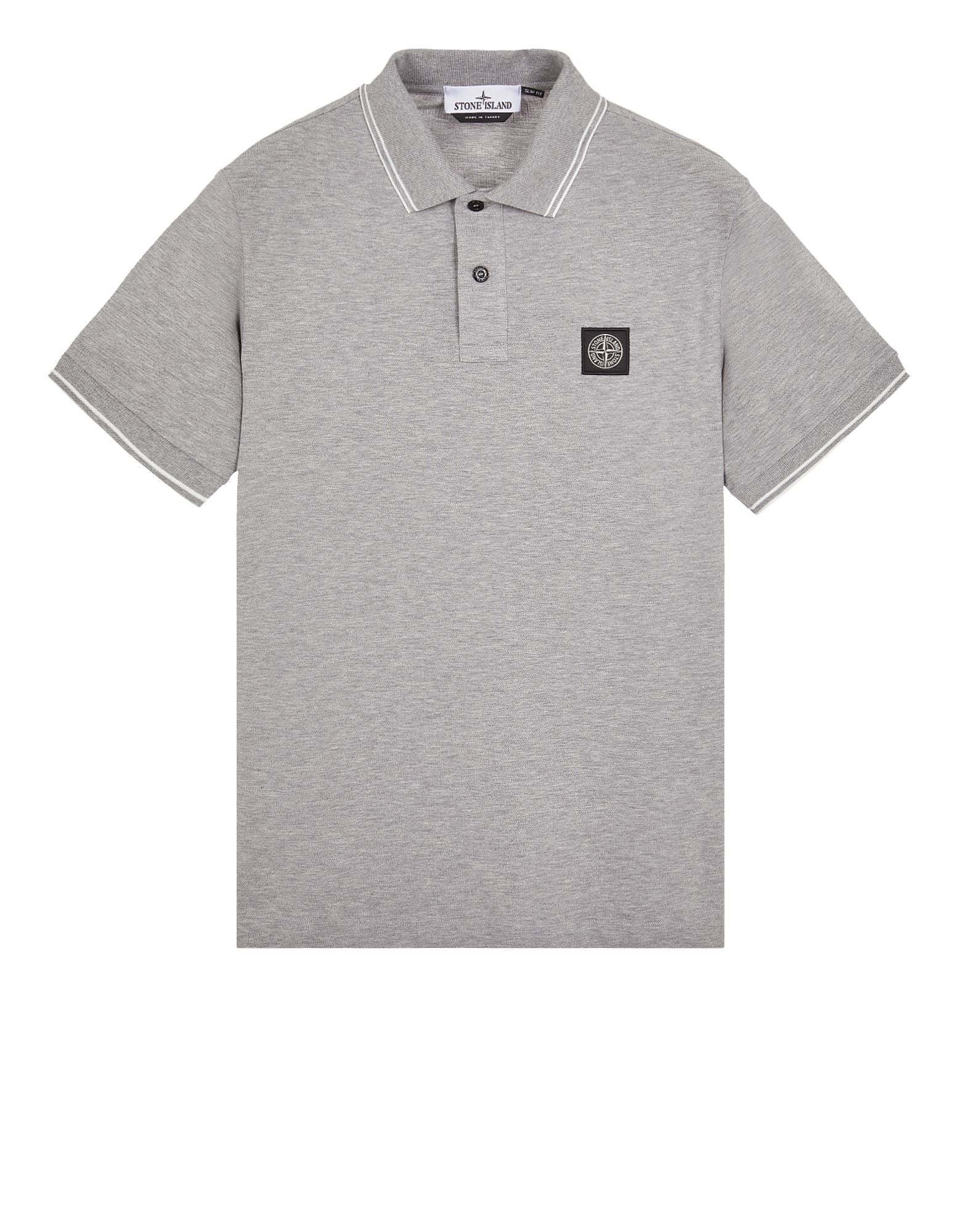 Stone Island Tipped Polo - Grey - Escape Menswear