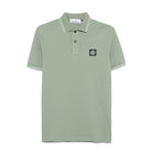 Stone Island Tipped Polo Shirt - V0055 Sage Green - Escape Menswear