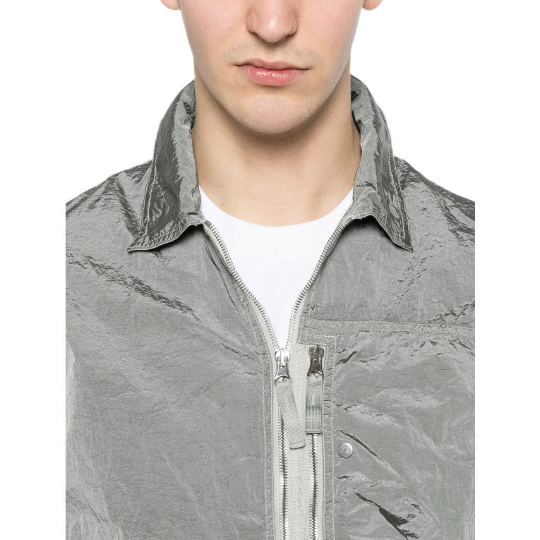Stone Island Zip Pocket ECONYL® Nylon Overshirt - 061 Pearl Grey - Escape Menswear