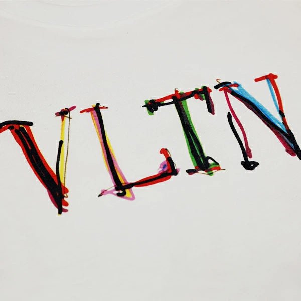 Valentino VLTN Print T-Shirt - 34U Wht Multi - Escape Menswear