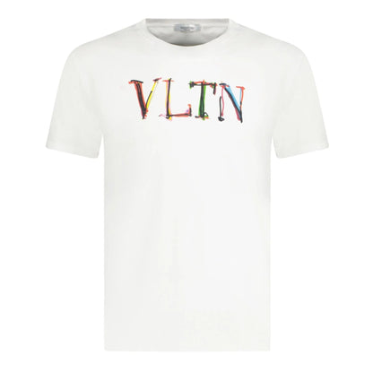 Valentino VLTN Print T-Shirt - 34U Wht Multi - Escape Menswear