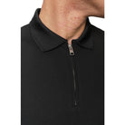 Valere Luxe Mercerised Pique Polo-Shirt - Black - Escape Menswear