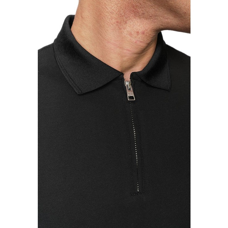 Valere Luxe Mercerised Pique Polo-Shirt - Black - Escape Menswear