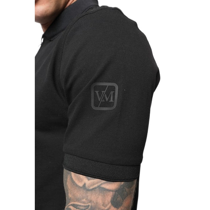 Valere Luxe Mercerised Pique Polo-Shirt - Black - Escape Menswear