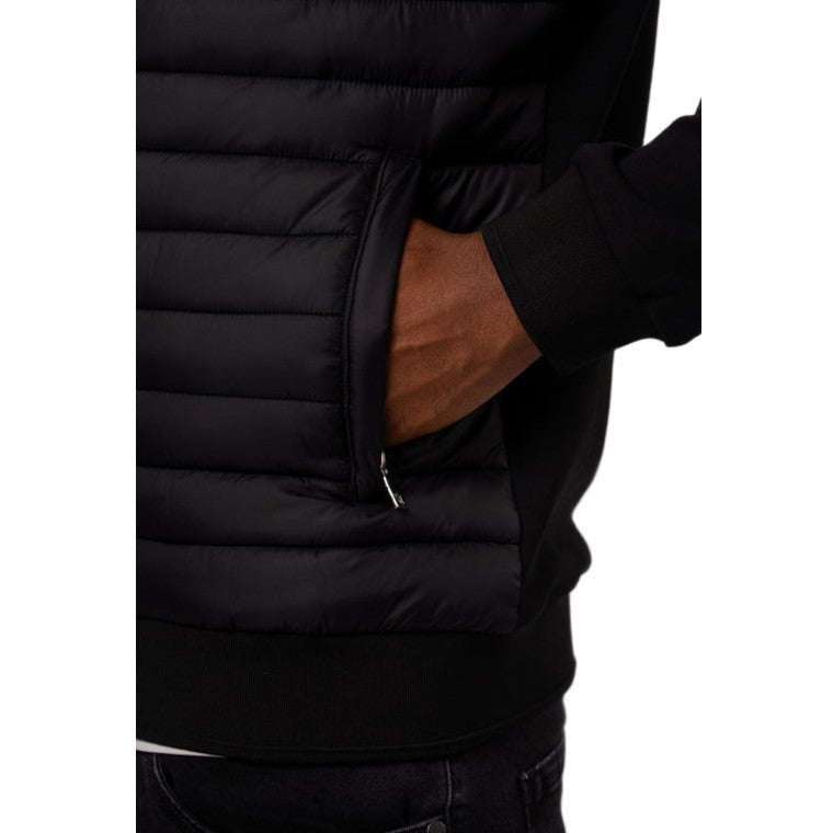 Valere Luxe Premium Quilted Hybrid Jacket - Black - Escape Menswear