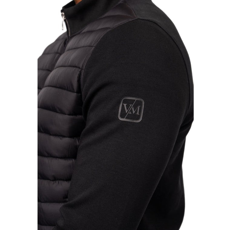 Valere Luxe Premium Quilted Hybrid Jacket - Black - Escape Menswear