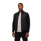 Valere Luxe Premium Quilted Hybrid Jacket - Black - Escape Menswear