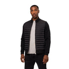 Valere Luxe Premium Quilted Hybrid Jacket - Black - Escape Menswear