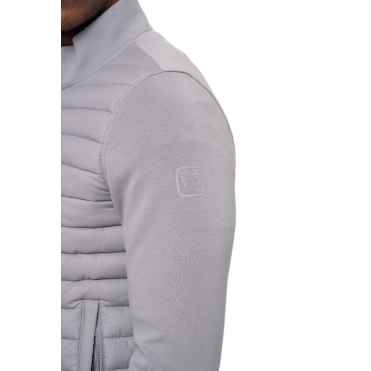 Valere Luxe Premium Quilted Hybrid Jacket - Grey - Escape Menswear