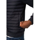 Valere Luxe Premium Quilted Hybrid Jacket - Navy - Escape Menswear