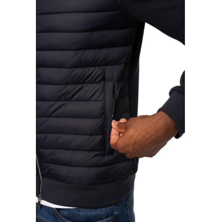 Valere Luxe Premium Quilted Hybrid Jacket - Navy - Escape Menswear