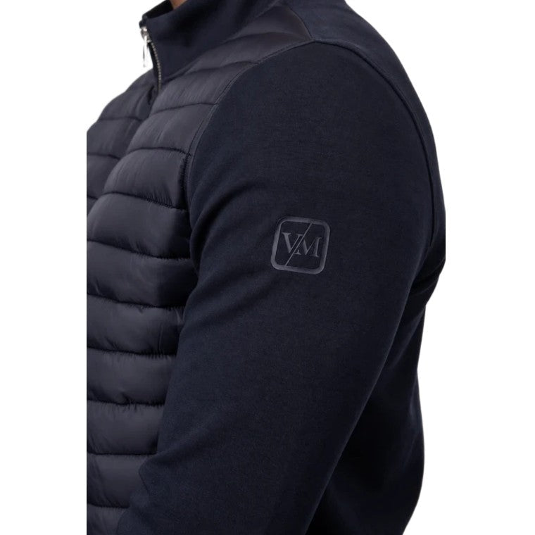 Valere Luxe Premium Quilted Hybrid Jacket - Navy - Escape Menswear