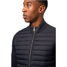 Valere Luxe Premium Quilted Hybrid Jacket - Navy - Escape Menswear