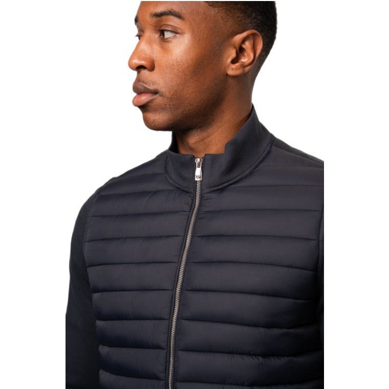 Valere Luxe Premium Quilted Hybrid Jacket - Navy - Escape Menswear