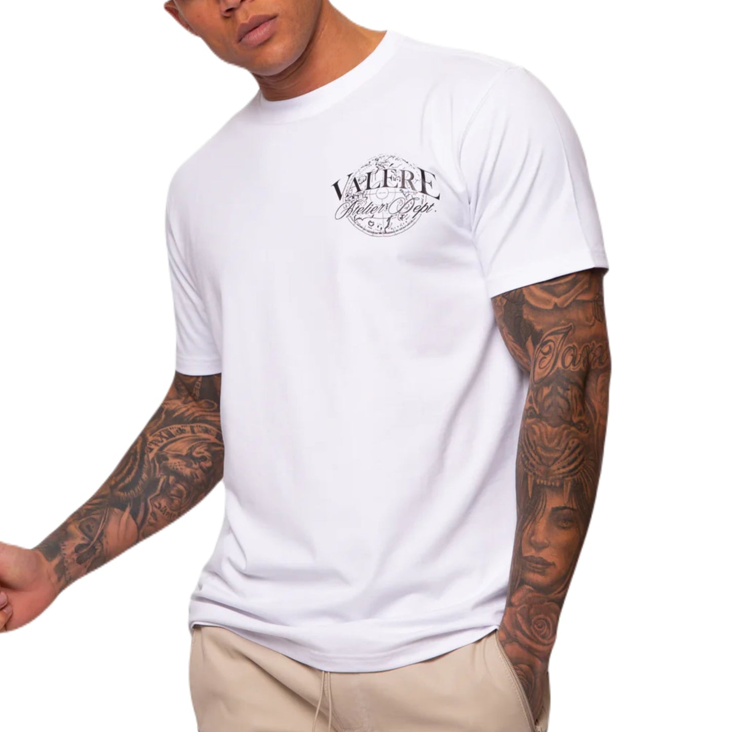 Valere Sagato T-Shirt - White - Escape Menswear