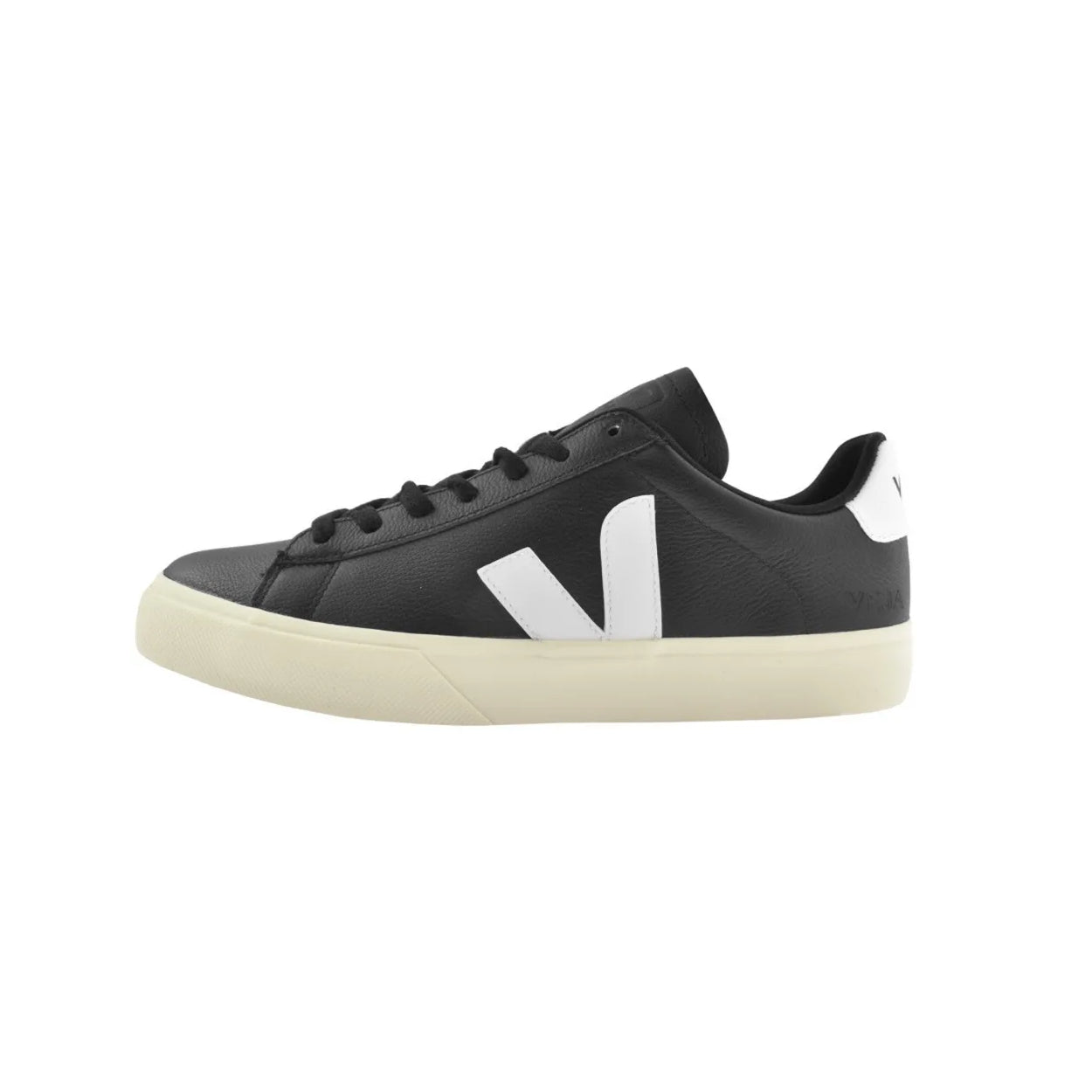 Veja CAMPO Chromefree Leather Trainer - Black/White - Escape Menswear