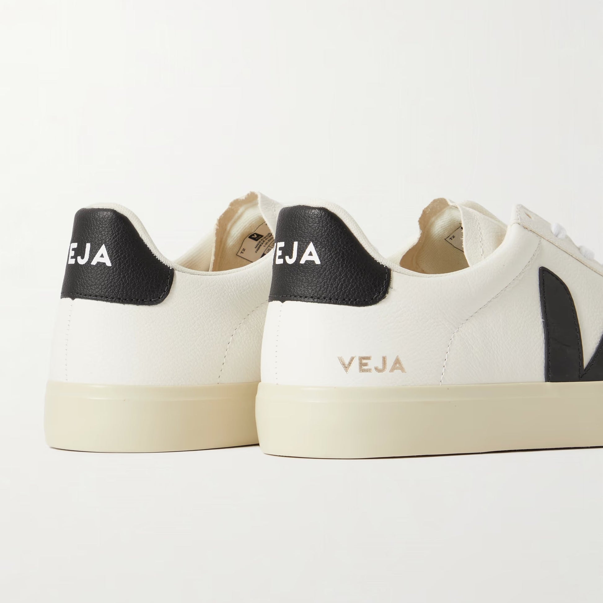 Veja CAMPO Chromefree Leather Trainer - Extra Wht/Blk - Escape Menswear