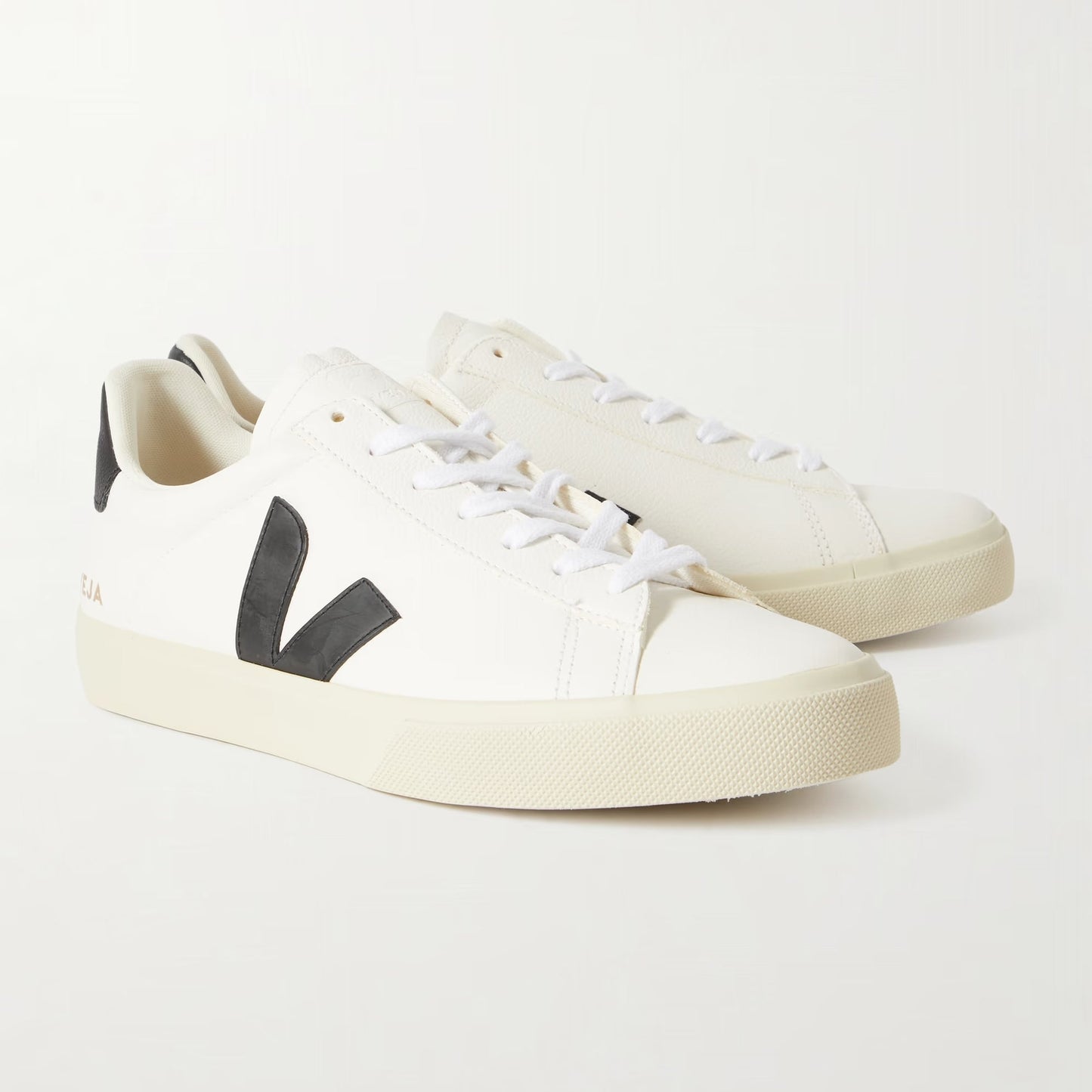 Veja CAMPO Chromefree Leather Trainer - Extra Wht/Blk - Escape Menswear