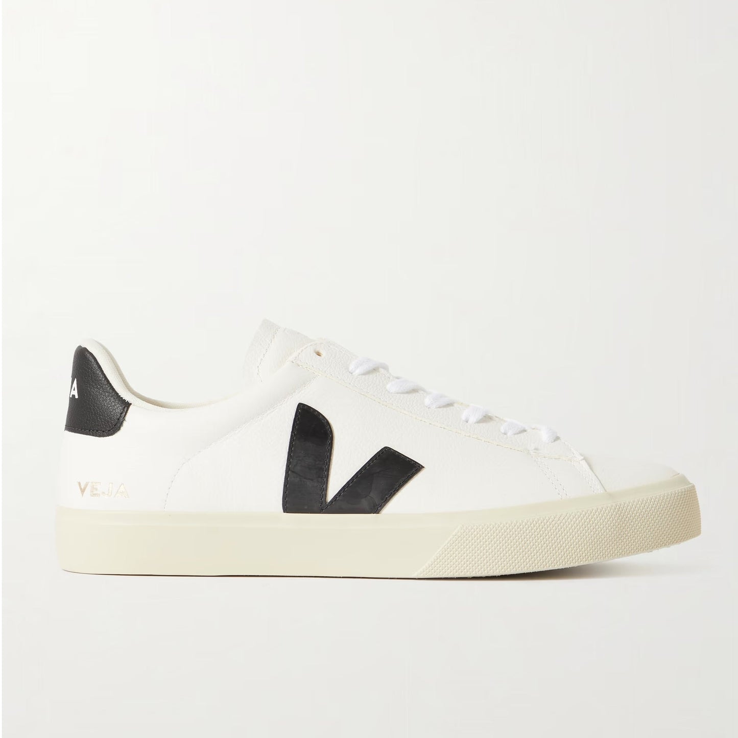 Veja CAMPO Chromefree Leather Trainer - Extra Wht/Blk - Escape Menswear