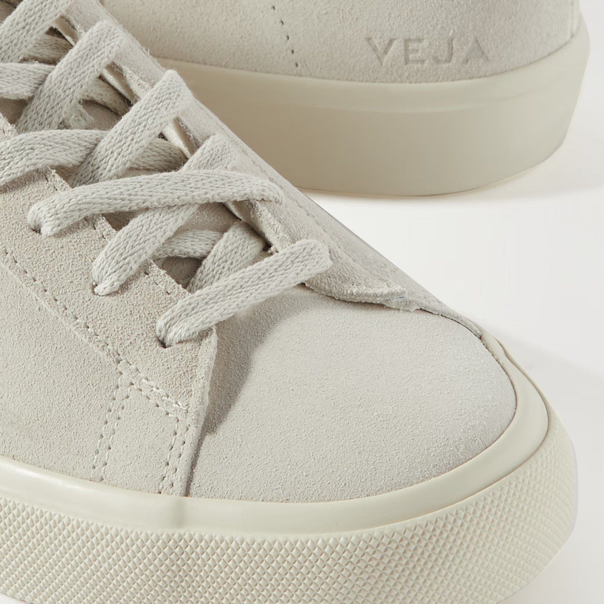 Veja CAMPO Suede Trainers - Natural White - Escape Menswear