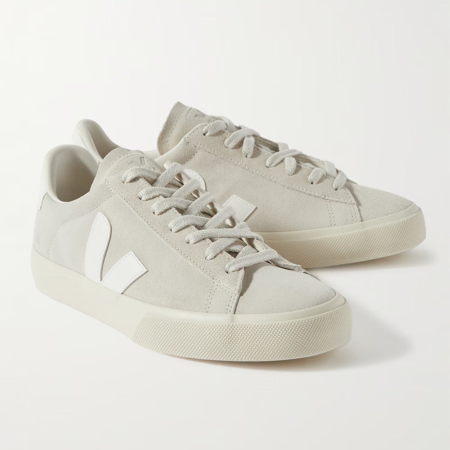 Veja CAMPO Suede Trainers - Natural White - Escape Menswear