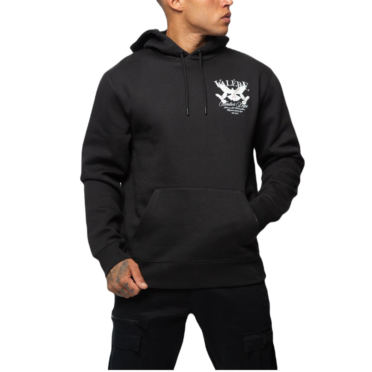 Velere Pertuso Hoodie - Black - Escape Menswear