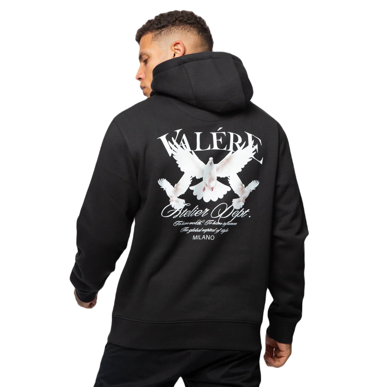 Velere Pertuso Hoodie - Black - Escape Menswear